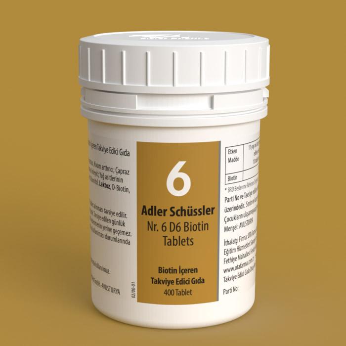 Adler Schüssler Nr.6 - D6 Biotin Tablets